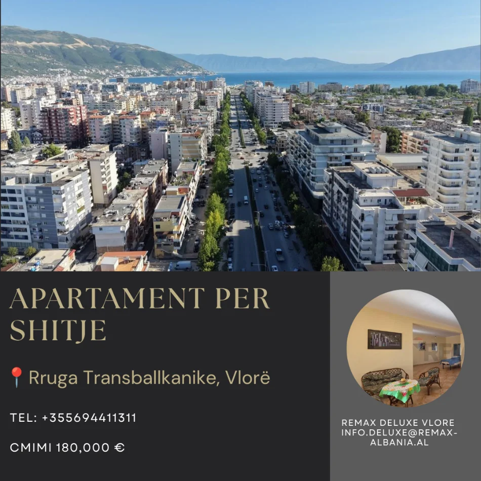 Vlore, shitet apartament 2+1+Ballkon Kati 3, 181 m² 180.000 € (Rruga Gjergj Kastrioti (Transballkanike), Vlorë)