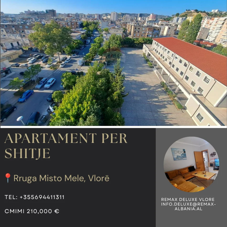 Vlore, shitet apartament 3+1+Ballkon Kati 7, 136 m² 210.000 € (Rruga Misto Mele, Vlore (Tregu Orizit))