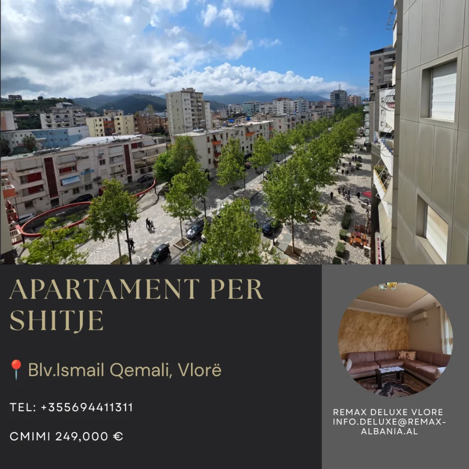 Vlore, shitet apartament 3+1+Ballkon Kati 6, 135 m² 249.000 € (Bulevardi Ismail Qemali,pran Conad, Vlore)