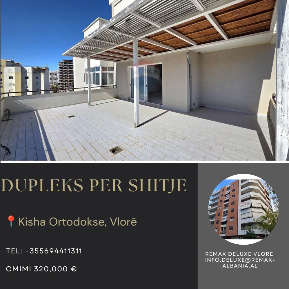 Vlore, shitet apartament duplex Dublex Kati 6, 237 m² 320.000 € (Rruga Jeronim Derada,Vlore)