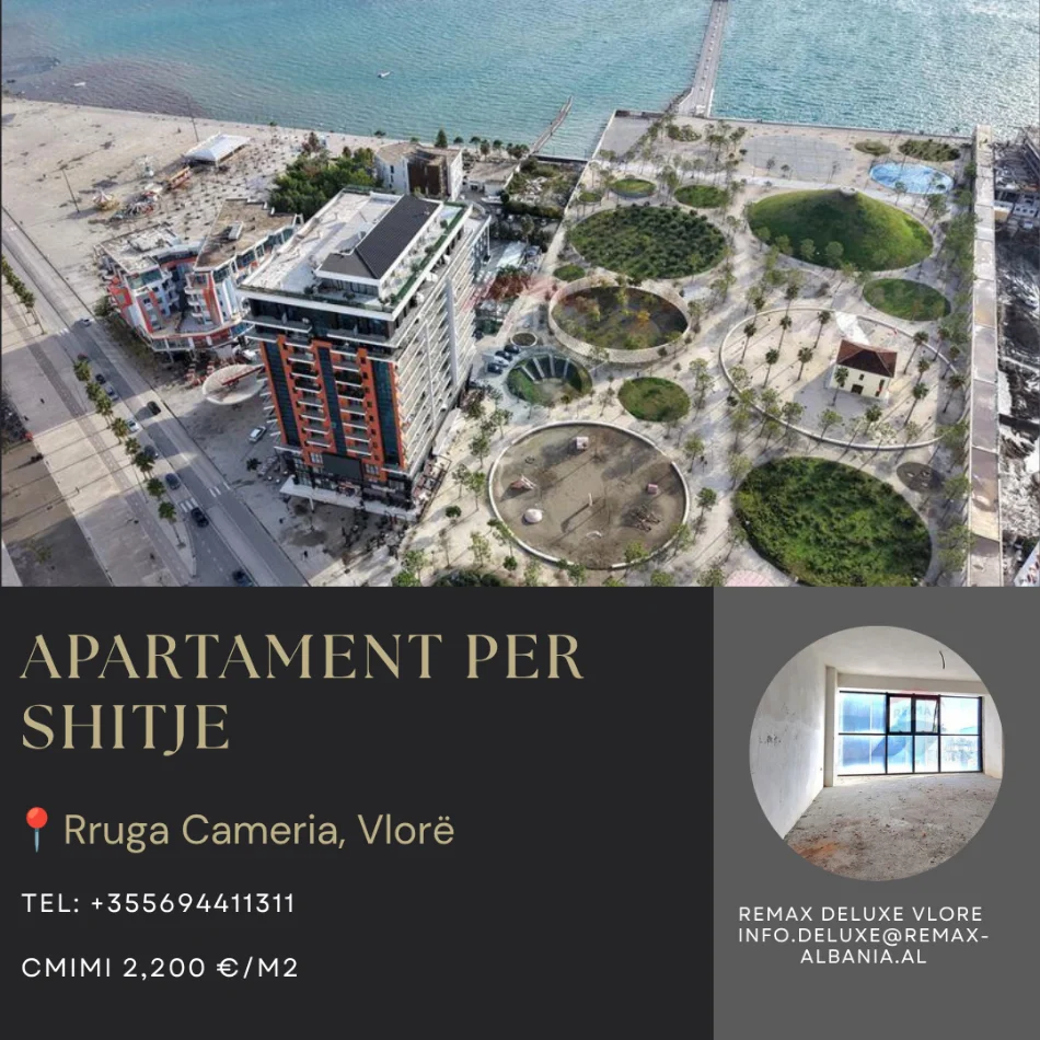 Vlore - Lungomare, shitet apartament 2+1+Ballkon Kati 3, 124 m² (Rruga Cameria, Lungomare, Vlore)