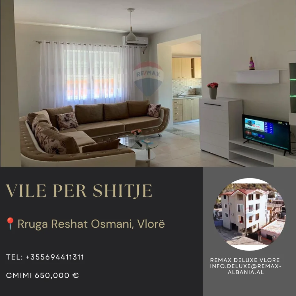 Vlore - Lungomare, shitet Vile ne plazh Vile 3 Katshe Kati 4, 738 m² 650.000 € (Rruga Reshat Osmani, Vlore)
