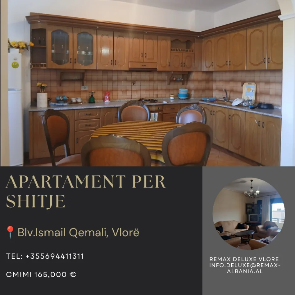 Vlore, shitet apartament 2+1+Ballkon Kati 5, 130 m² 165.000 € (Blv. Ismail Qemali,Conad, Vlore)