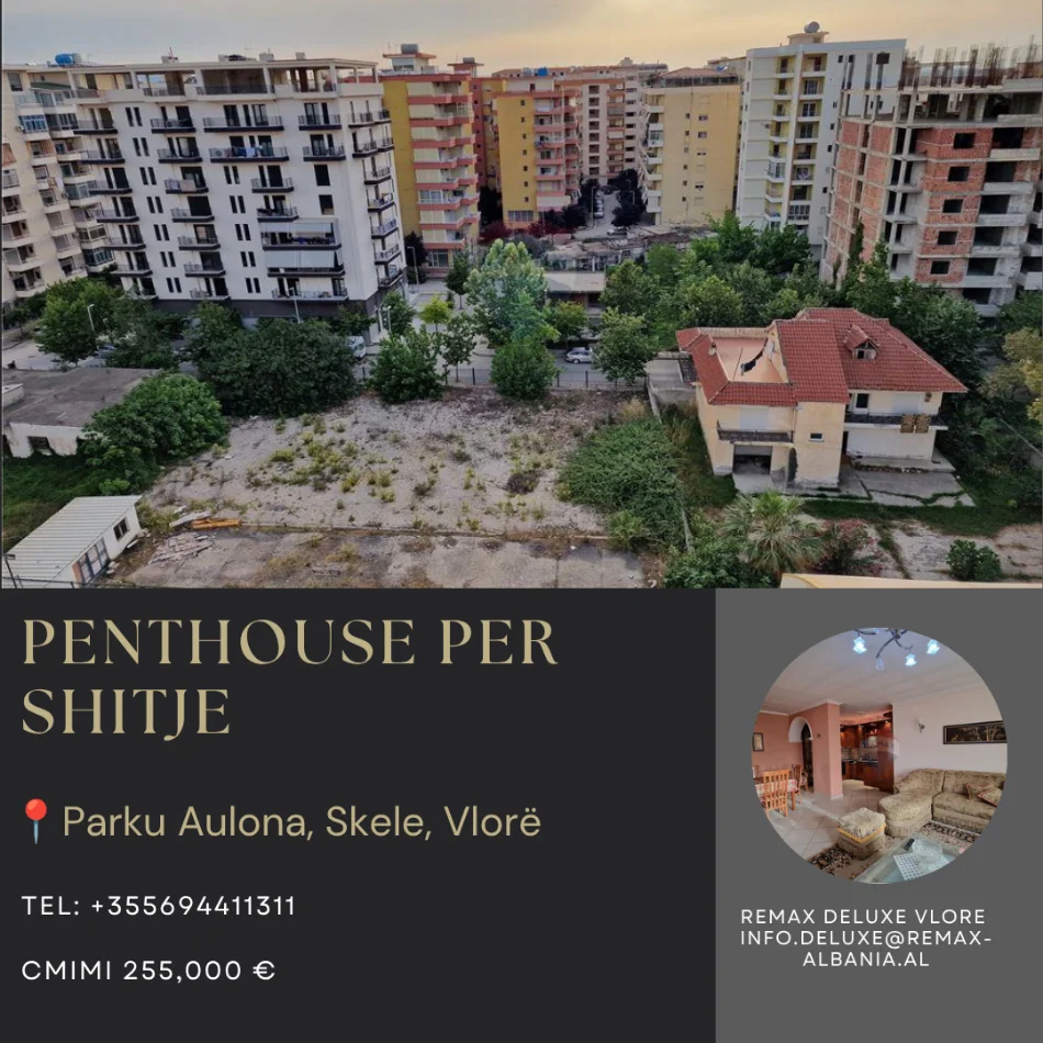 Vlore, shitet apartament+verande | Penthouse 3+1+Ballkon Kati 10, 328 m² 255.000 € (Blv.Ismail Qmali, Vlore)