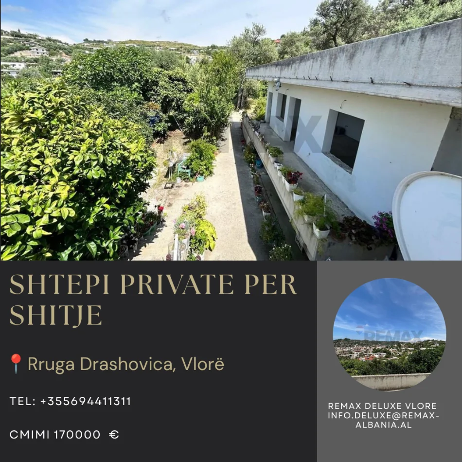 shitet shtepi Vile 1 Katshe Kati 0, 500 m² 170.000 € (Lagjja 4 Heronjtë, Rruga Drashovica, Vlorë)
