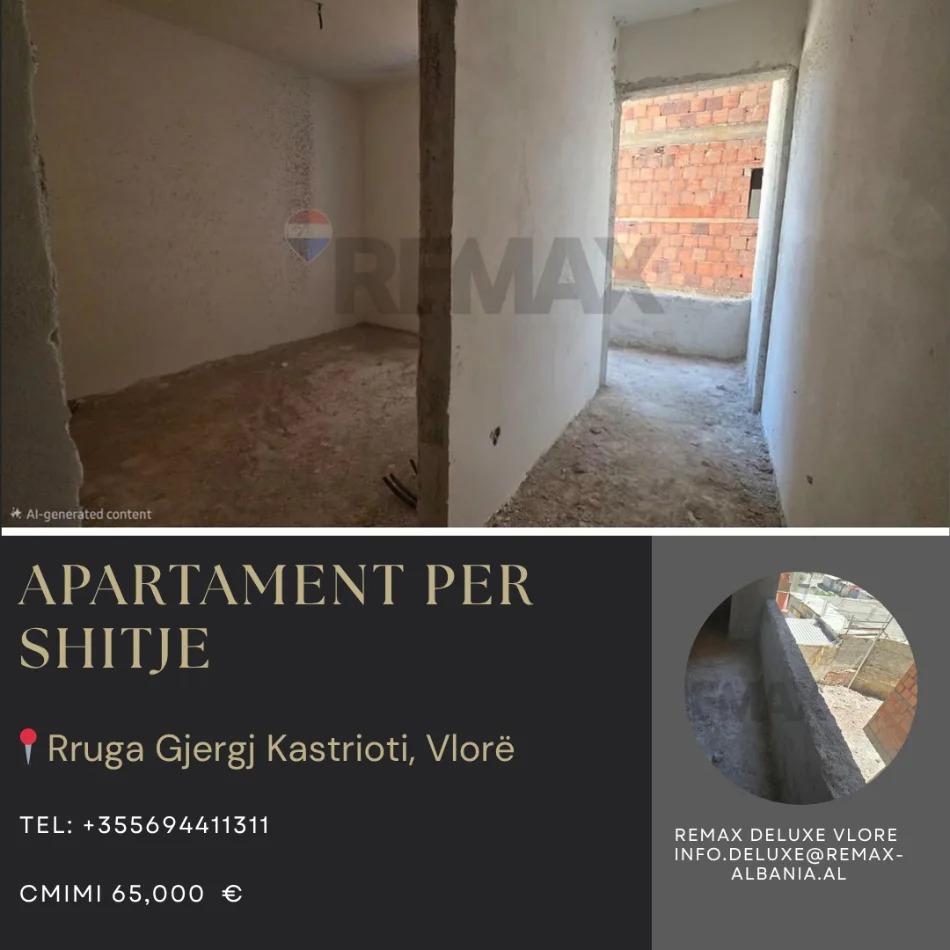 Vlore, shitet apartament 1+1+Ballkon , 58 m² 65.000 € (Rruga Gjergj Kastrioti (Transballkanike), Vlorë)