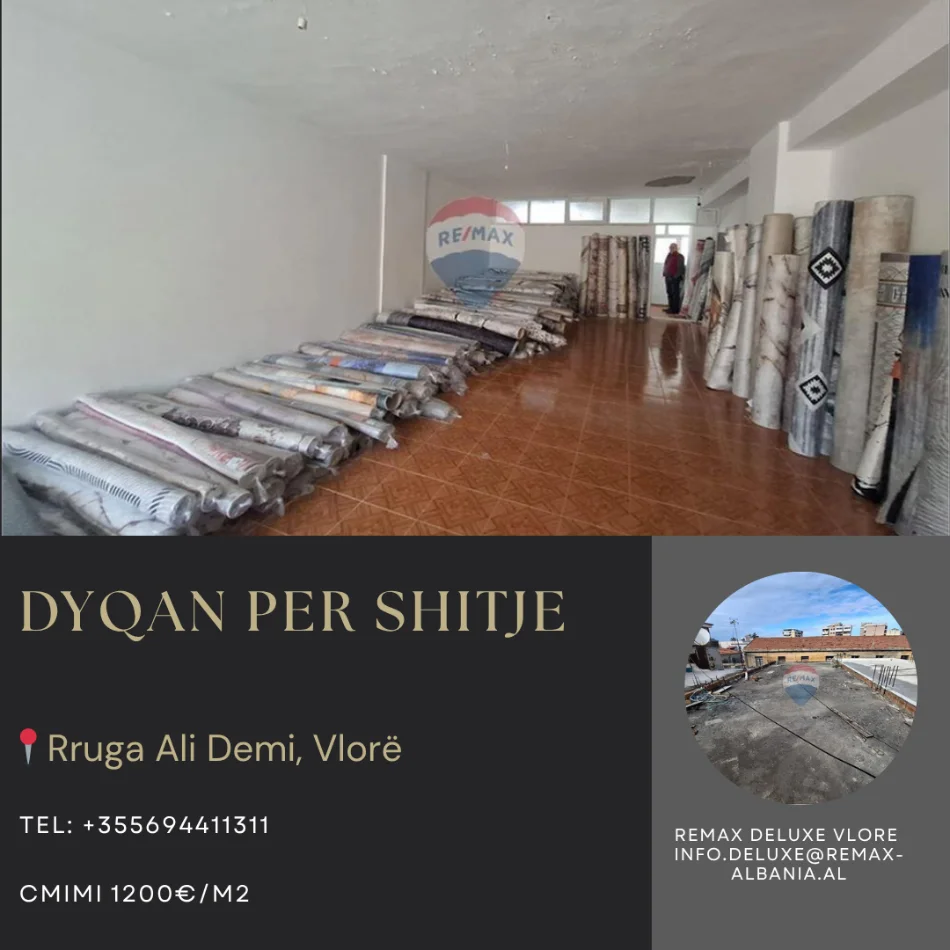 Vlore, shitet dyqan Kati 0, 155 m² (Rruga Osman Haxhiu,Vlore)