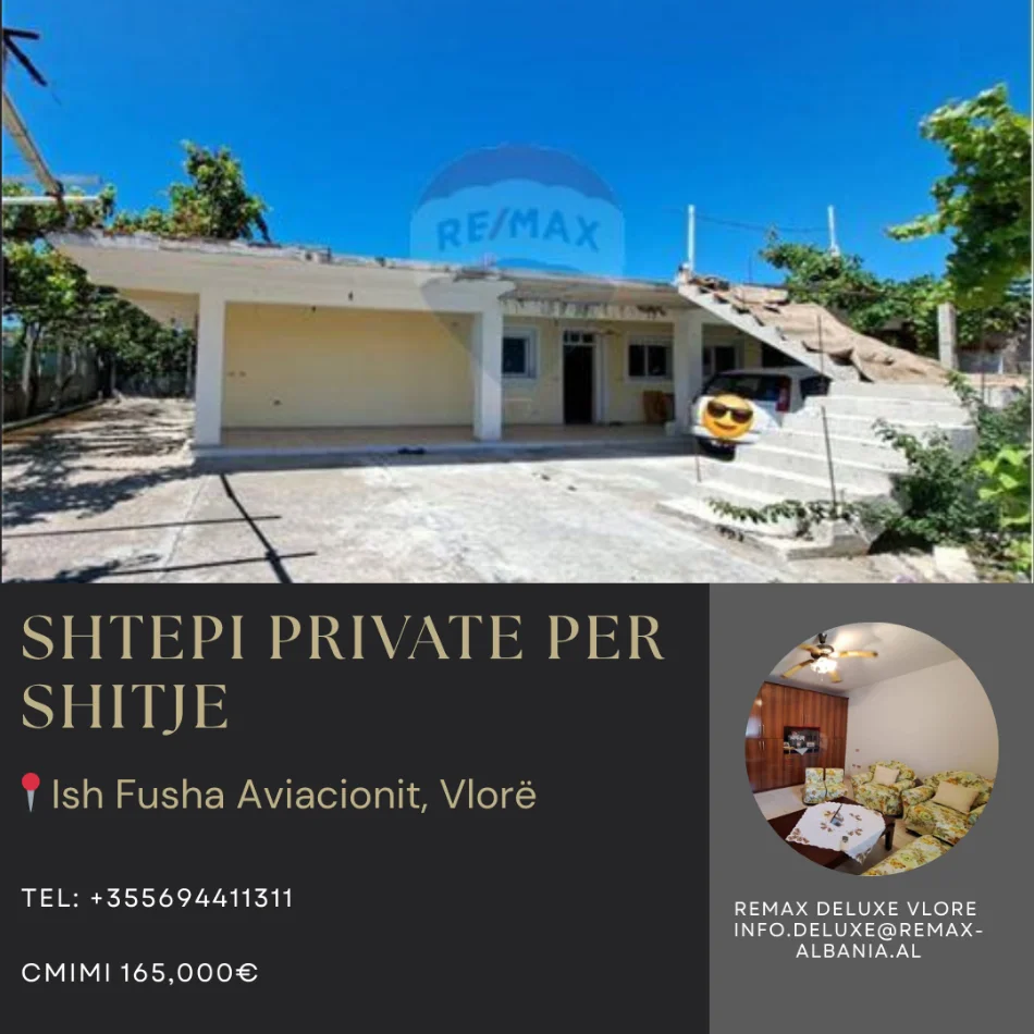 Vlore, shitet shtepi 3+1+Ballkon Kati 0, 456 m² 165.000 € (Ish Fusha Aviacionit Vlorë)