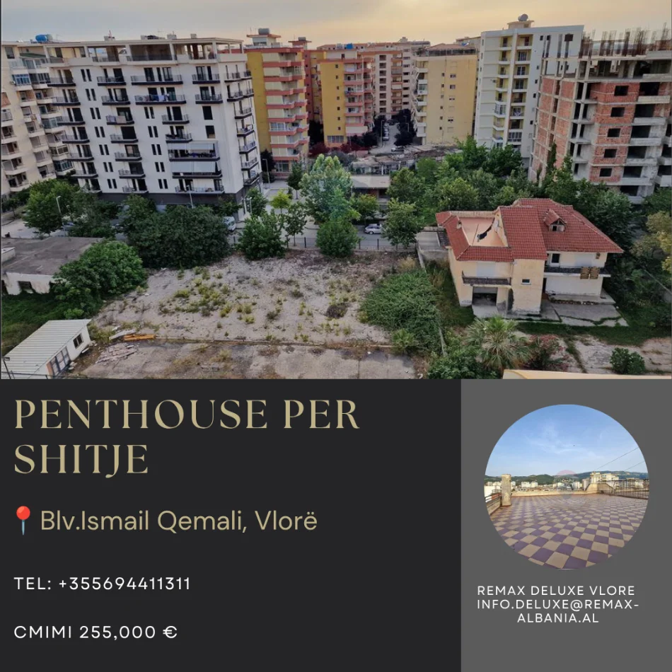Vlore, shitet apartament+verande | Penthouse 3+1+Ballkon Kati 12, 328 m² 255.000 € (Blv. Ismail Qemali,Skele, Vlore)
