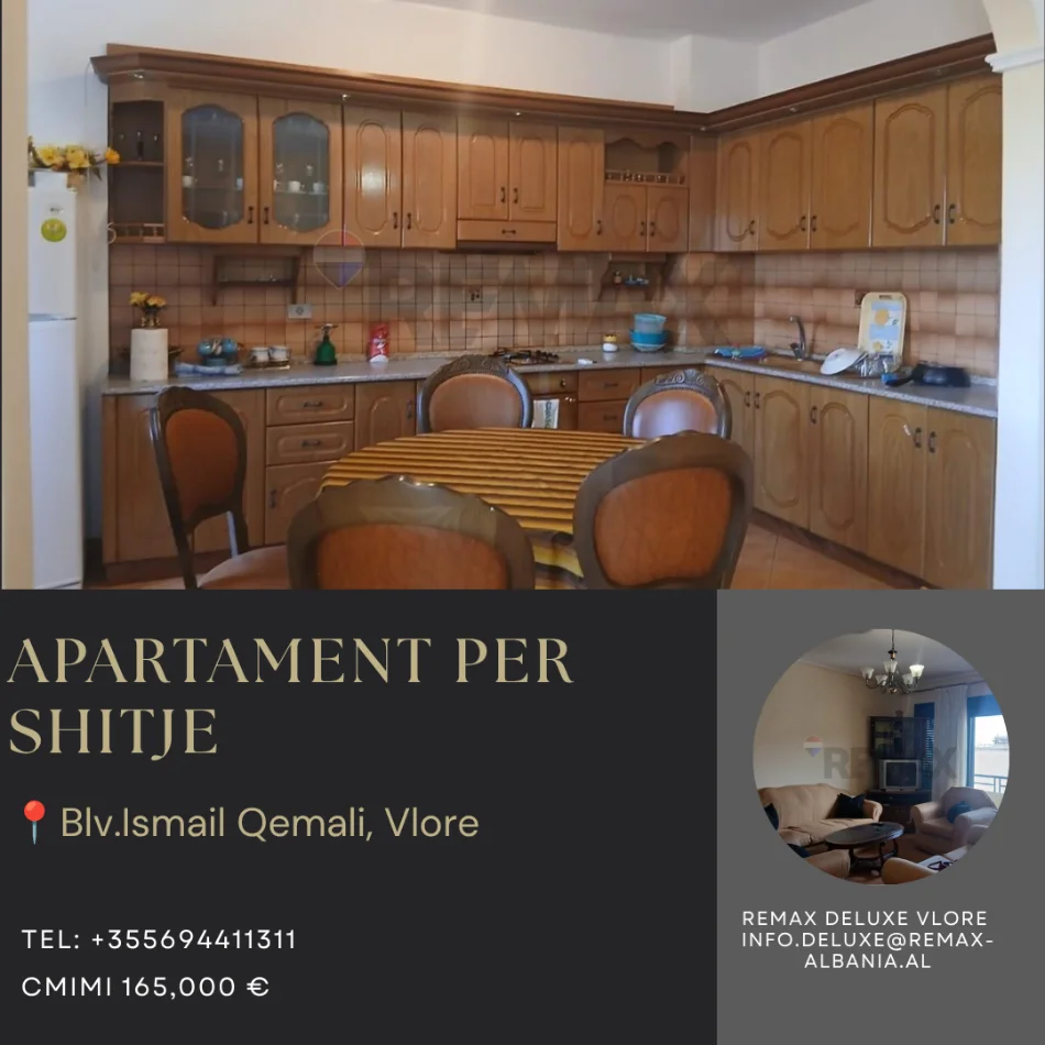 Vlore, shitet apartament 2+1+Ballkon Kati 5, 130 m² 165.000 € (Blv.Isamil Qemali, Vlore)