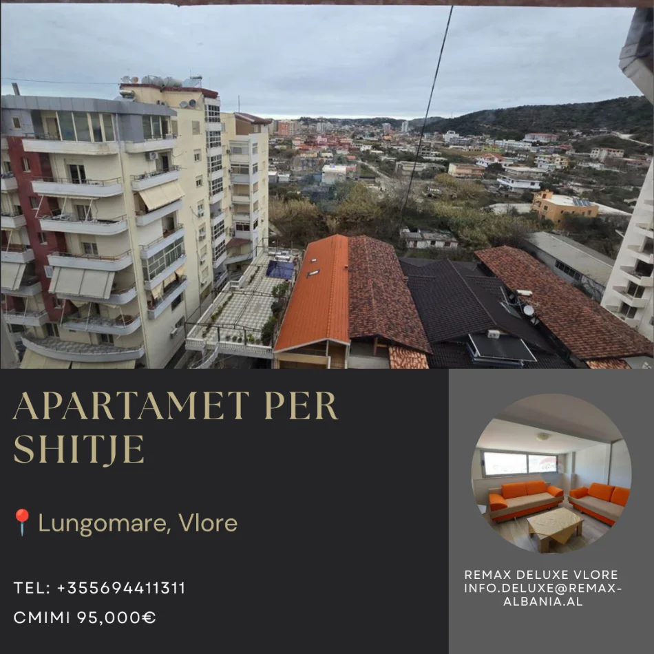 Vlore, shitet apartament 1+1 Kati 8, 58 m² 95.000 € (Lungomare, Vlorë)
