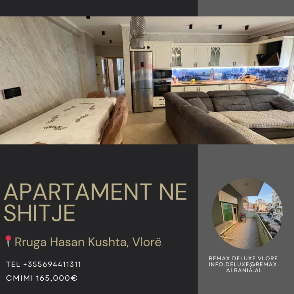 Vlore, shitet apartament 2+1 Kati 3, 102 m² 165.000 € (Rruga Hasan Kushta, Green Tower, Vlorë)