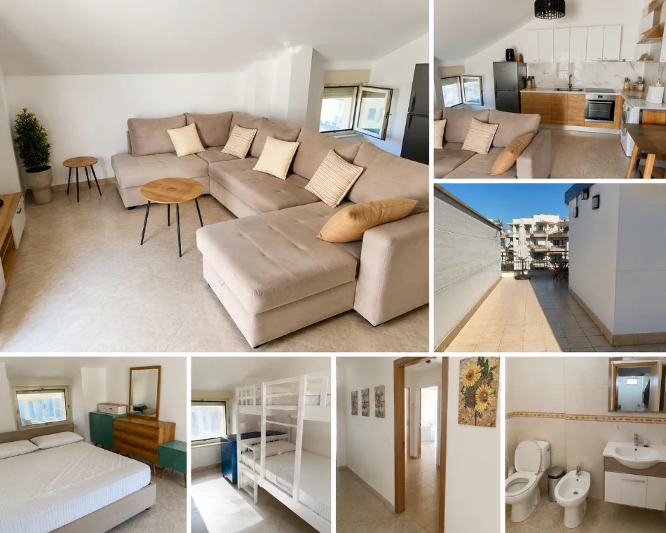 Golem - Kavaje, Apartament 2+1+Verandë, siperfaqe totale - 112 m², 99.000 € (Mali i Robit)