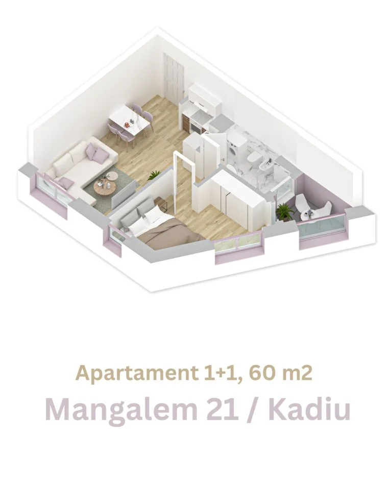 Tirane, shitet apartament 1+1+Ballkon Kati 3, 60 m² 84.000 € (Rruga Pasho Hysa, Ali Dem)