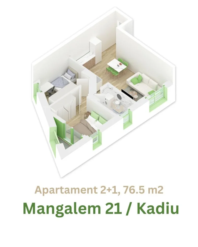 Tirane, shitet apartament 2+1+Ballkon Kati 2, 77 m² 108.000 € (Rruga Pasho Hysa, Ali Dem)