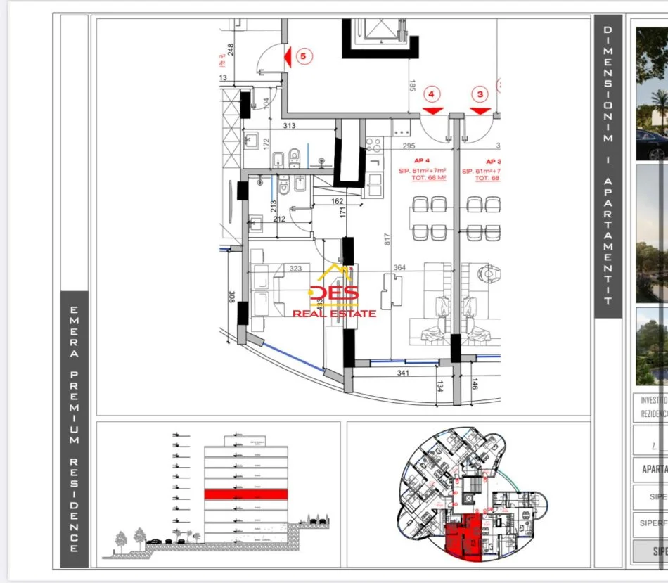 Vlore, shitet apartament 1+1+Ballkon Kati 3, 68 m² (Rruga Dhimitër Konomi)