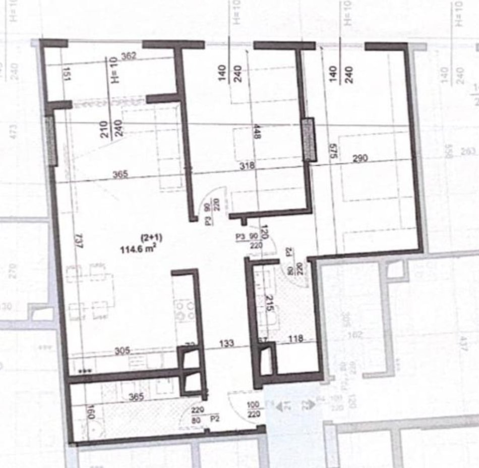 Tirane, shes apartament 2+1+Ballkon Kati 3, 114 m² 197.900 € (San Paolo Boulevard)