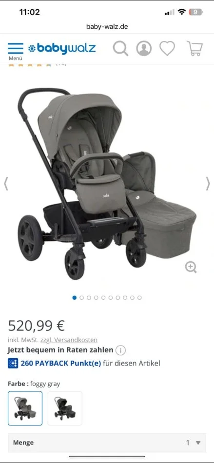 Tirane, shes Joie Karroca per femije 200 €