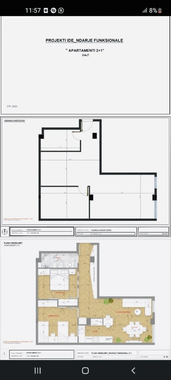 Tirane, shitet apartament 2+1 Kati 1, 83 m² 65.000 Euro