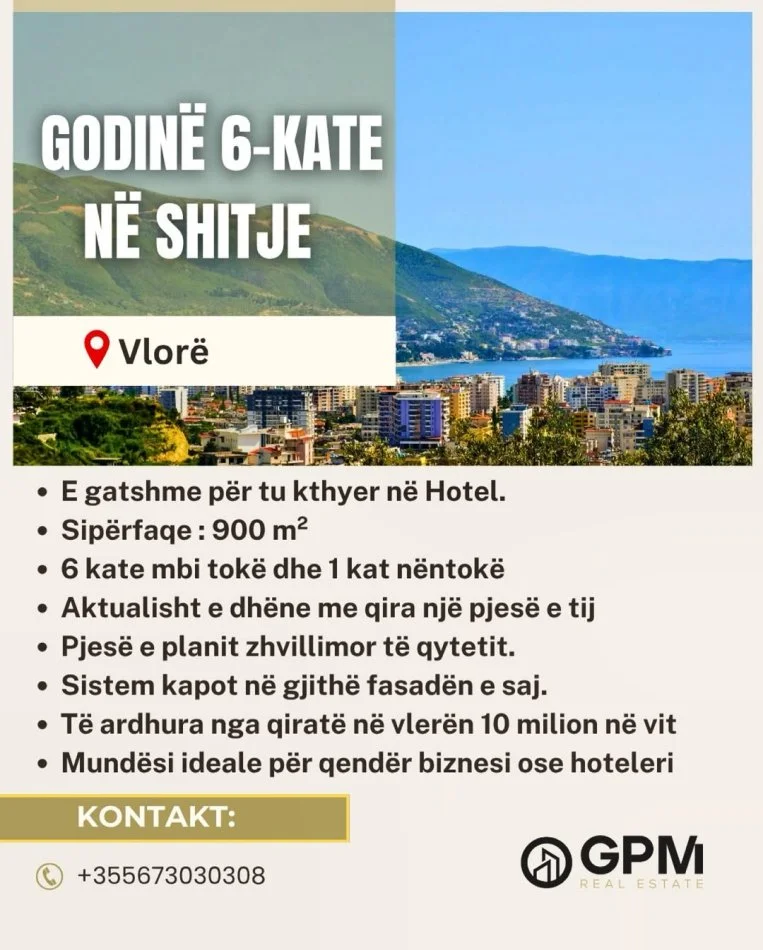 Vlore, shitet ambjent biznesi ,Godine 6-kate , 900 m².