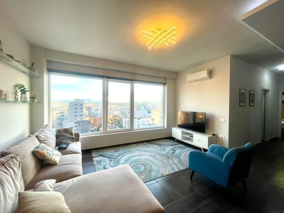 Tirane, jepet me qera apartament 2+1 Kati 9, 90 m² 1.000 € (PAZARI RI)