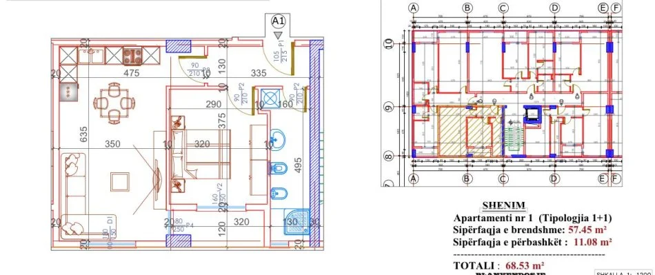 Tirane, shitet apartament 1+1 Kati 2, 69 m² 54.000 € (Kamez)