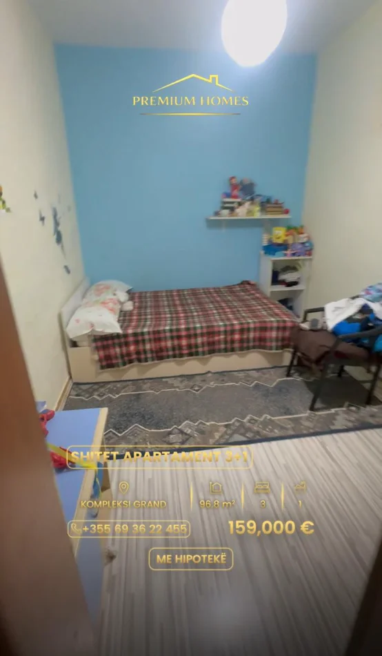 Tirane, shes apartament 3+1+Ballkon Kati 6, 97 m² 159.000 € (Kompleksi Grand)