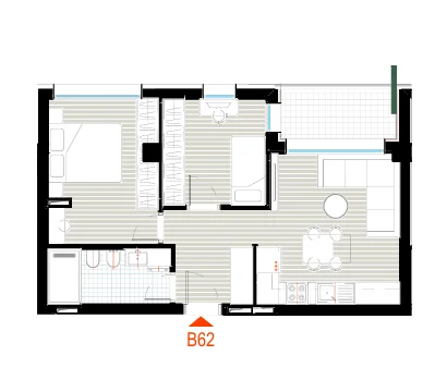 Tirane, shes 2+1 Kati 6, 73 m² 95.300 € (Rruga 5 Maji)