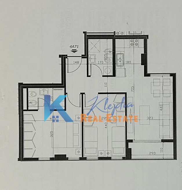 Tirane, shitet 2+1 Kati 7, 89 m² 88.850 € (Univers City)