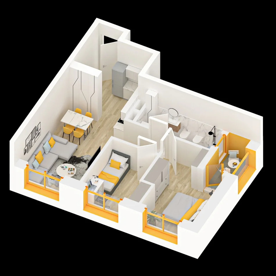 Tirane, shitet apartament 1+1 Kati 5, 50 m² (Rruga pasho hyso)