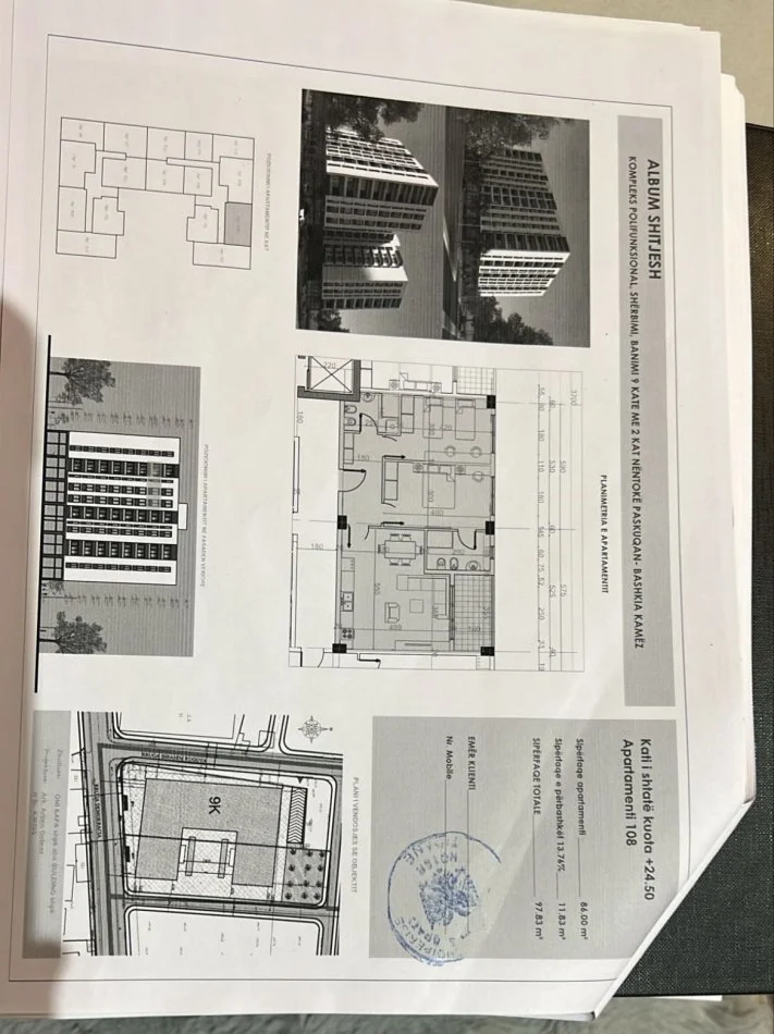 Tirane, shitet apartament 2+1+Ballkon Kati 7, 98 m² 117.000 € (Paskuqan)