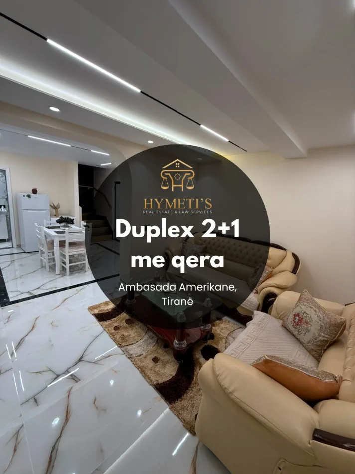 Tirane, jepet me qera apartament duplex 2+1 , 80 m² 799 € (PRANË AMBASADËS AMERIKANE, TIRANË)