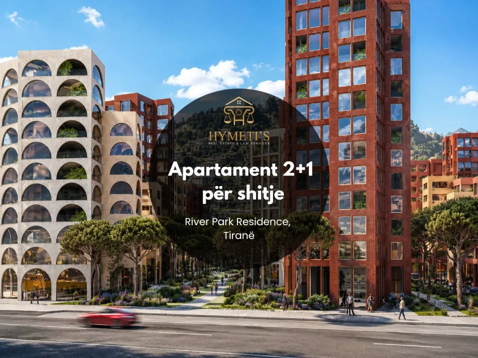 Tirane, shitet apartament 2+1 Kati 4, 109 m² (River Park Residence, Tiranë)