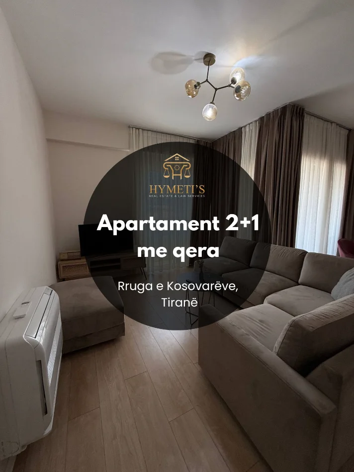 Tirane, jepet me qera apartament 2+1+Ballkon Kati 4, 95 m² 1.600 € (Rruga e Kosovarëve, Tiranë)