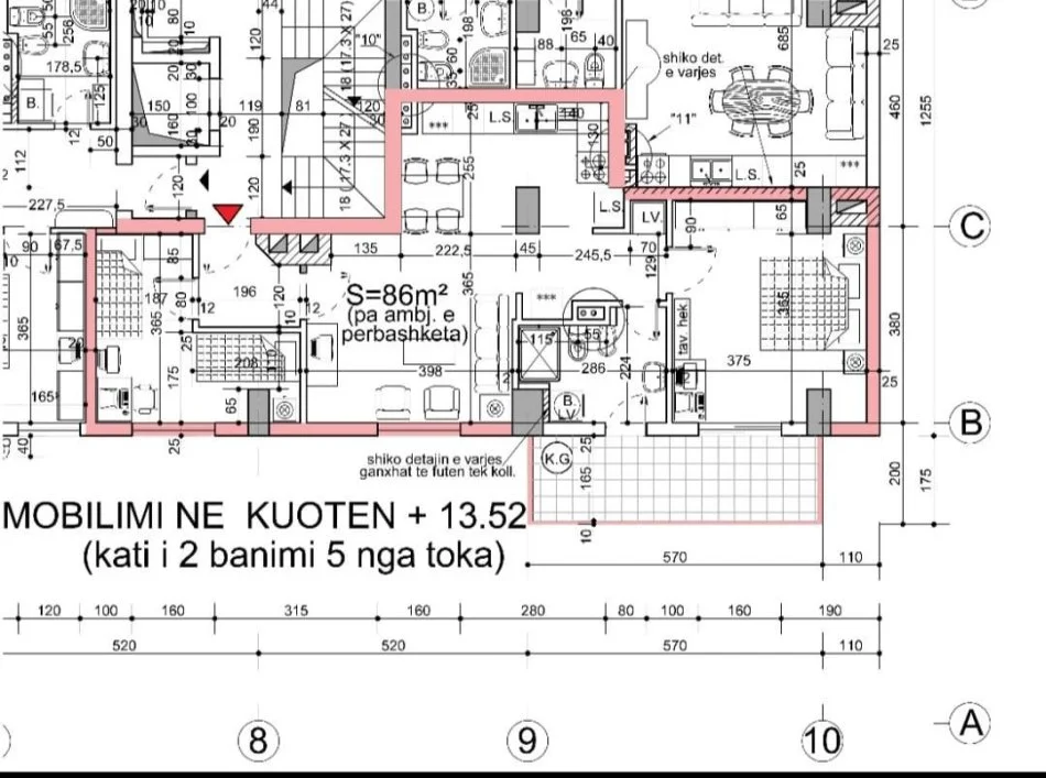 Tirane, shitet apartament 2+1+Ballkon Kati 5, 86 m² 195.000 € (ZOGU I ZI)