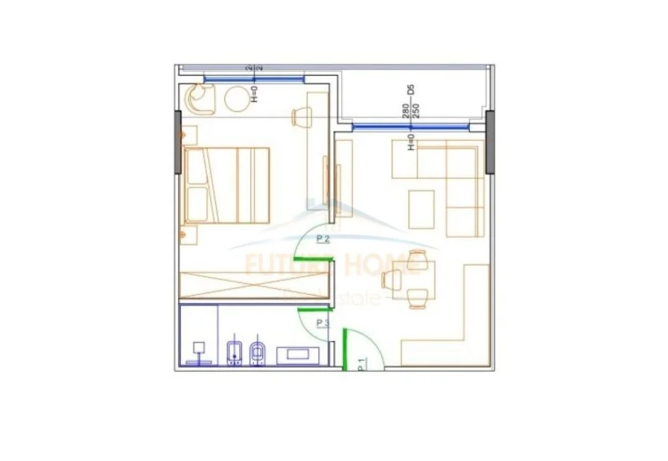 Kavaje, shitet apartament 1+1 Kati 2, 67 m² 80.280 € (Golem, Kompleksi Liburna)
