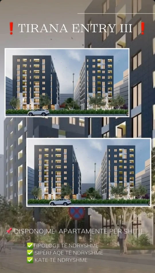 Tirane, shitet apartament , (Tirana Entry lll)