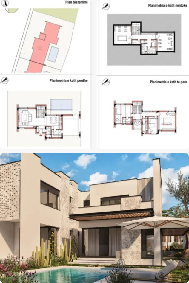Tirane, shitet Vile 3 Katshe Kati 3, 341 m² 1.265.000 € (Maison De La Terre – Mjull-Bathore)
