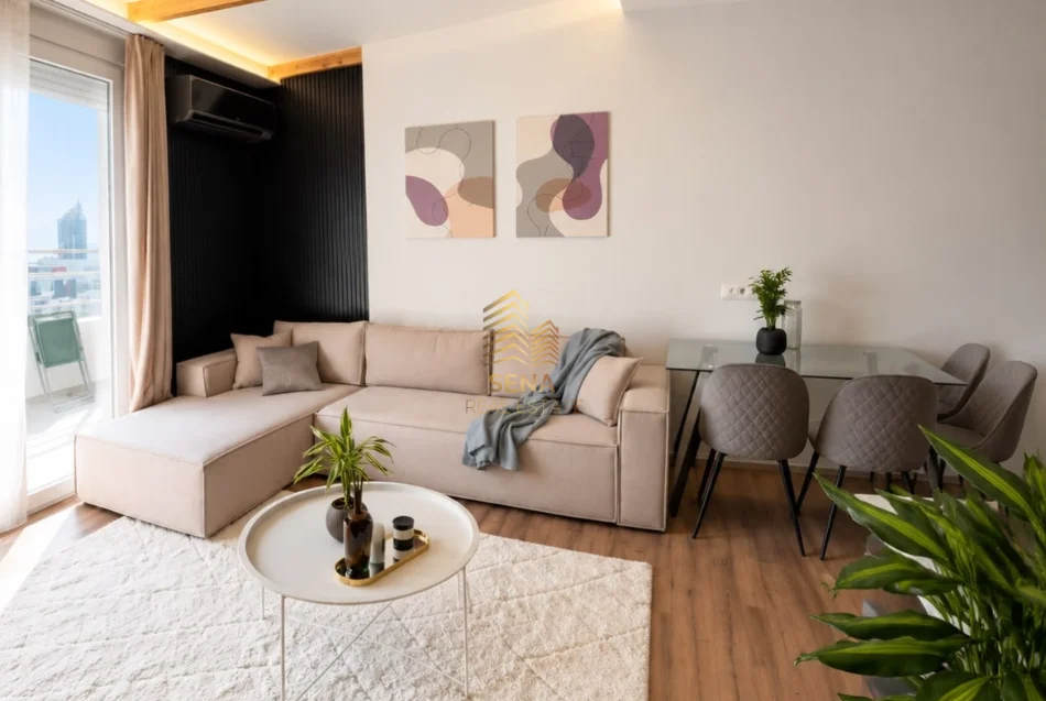 Tirane, jepet me qera apartament 1+1+Ballkon Kati 7, 65 m² 550 € (Astir)