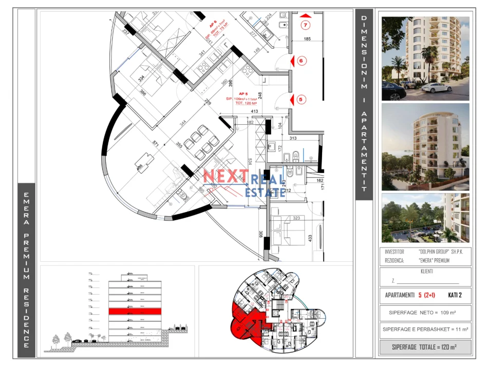 Vlore, shitet apartament 2+1+Ballkon , 120 m² 300.000 € (UJE I FTOHTE)