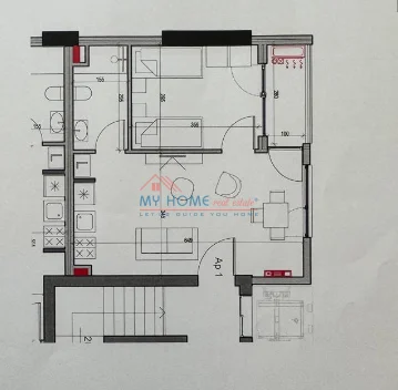 Tirane, shitet apartament 1+1+Ballkon Kati 2, 54 m² 120.000 € (Rruga e Kavajes)