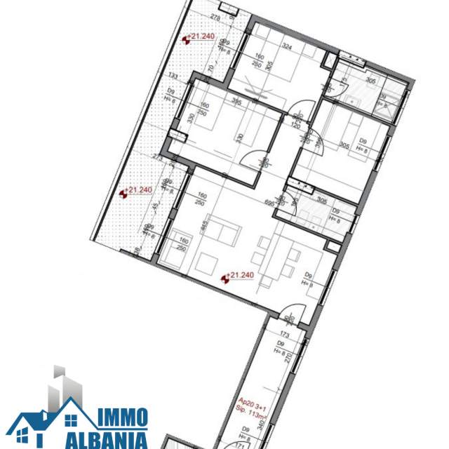 Shitet apartament 2+1 tek farmacia 10,rrethrrotullimi pas Arlis.