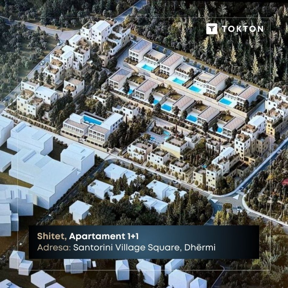 Dhermi - Palase, shitet apartament 1+1 Kati 2, 74 m² 212.500 € (Rezidenca Santorini Village Square, Dhërmi, TT 1973)