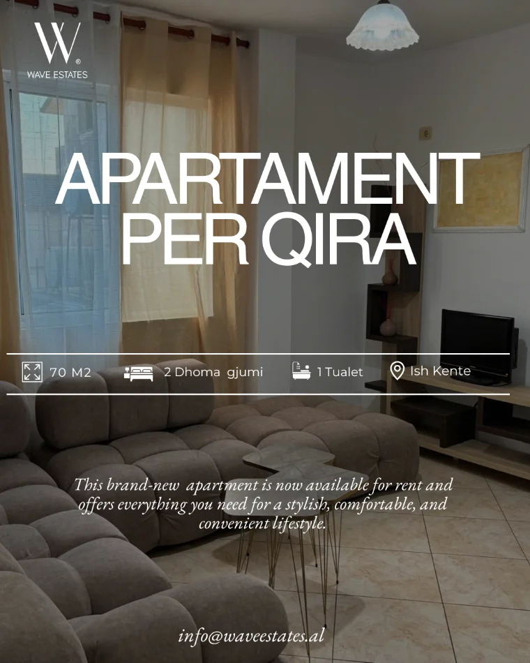 Durres, jepet me qera 2+1 , 70 m² (Ish Rajoni)