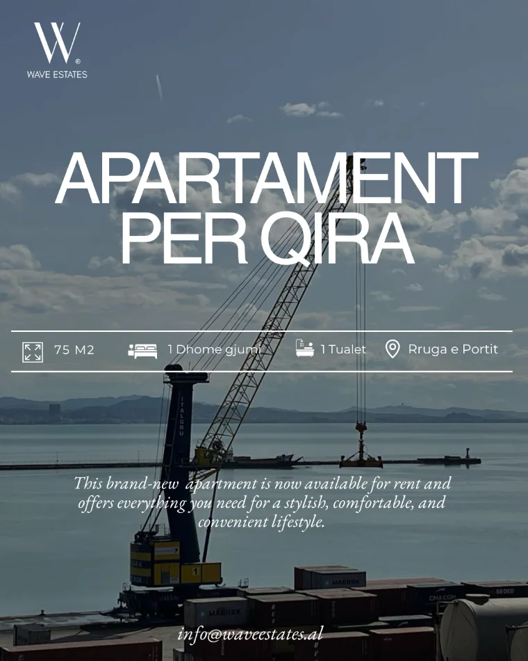 Durres, jepet me qera apartament 1+1 , 75 m² 550 € (Rruga e Portit)