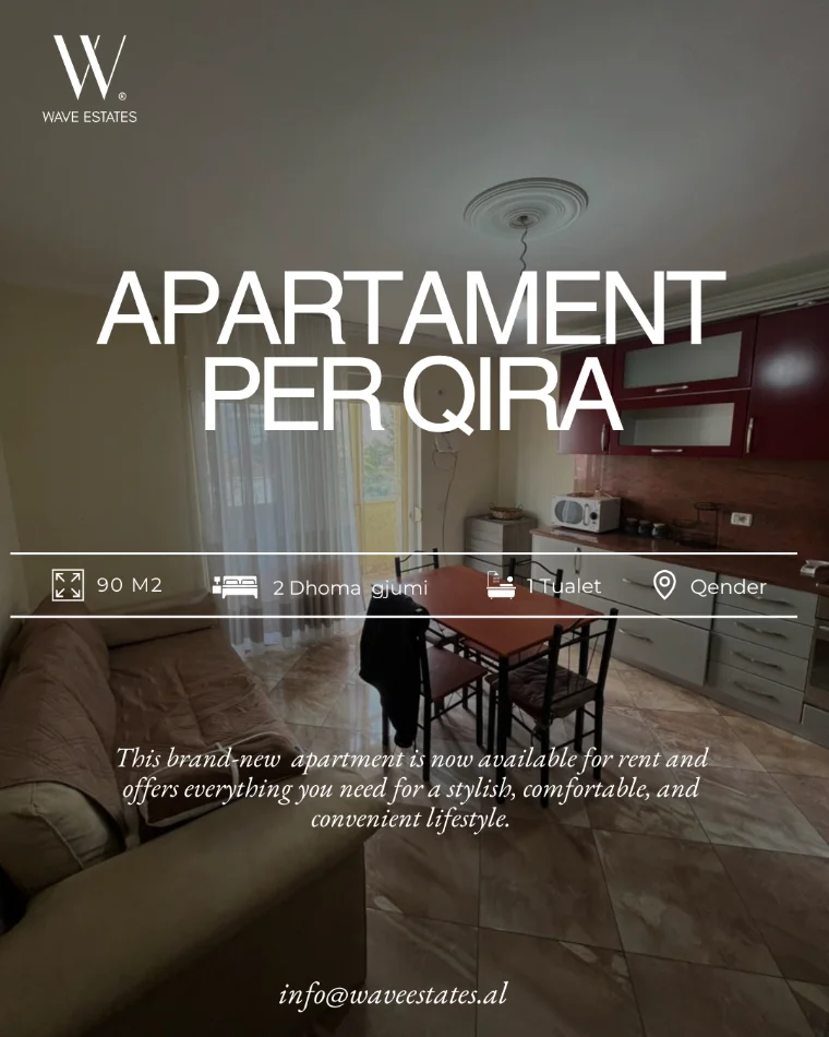 Durres, jepet me qera apartament 2+1 , 90 m² 500 € (Qender)