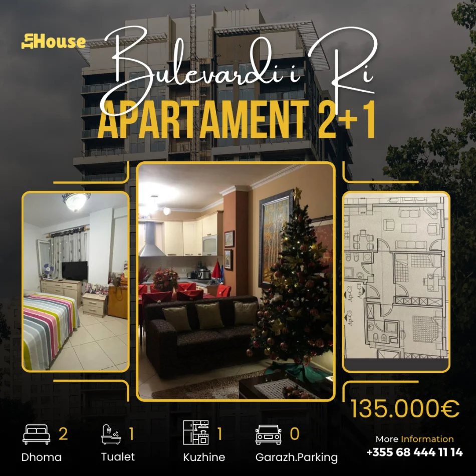 Tirane, shitet apartament 1+1 Kati 4, 94 m² 135.000 € (Jordan Misja)