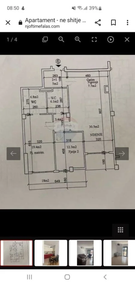 Tirane, shitet nga Pronari, pa-komision apartament 2+1+Ballkon Kati 8, 80 m² 12.000.000 € (Rruga 3 Deshmoret, Pallati tek stacioni urbanit ku eshte Big Market dhr Pasticeri Nela)