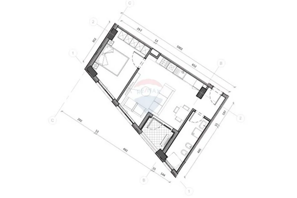 shitet , 55 m² 102.000 € (Apartament 1+1 ne Shitje - Rezidenca Kaimi)