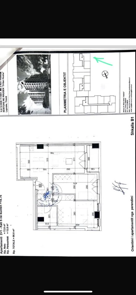 Tirane, shitet apartament 2+1 Kati 5, 87 m² 139000 € (Dritan Hoxha)